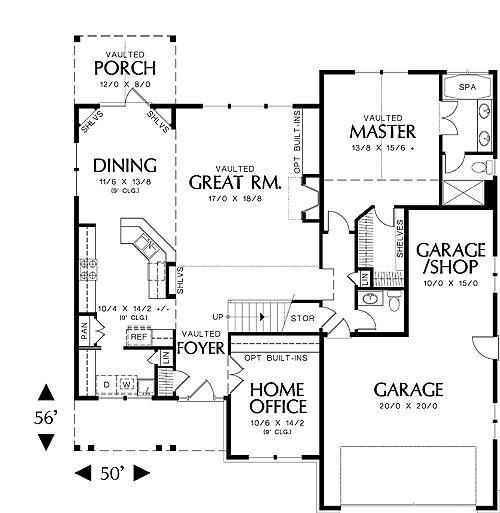 First Floor Plan image of Dalton House Plan