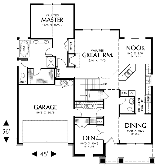 First Floor Plan image of Amesbury House Plan