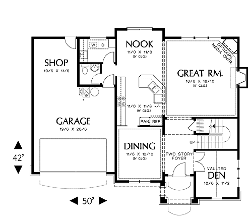 First Floor Plan image of Fairford House Plan