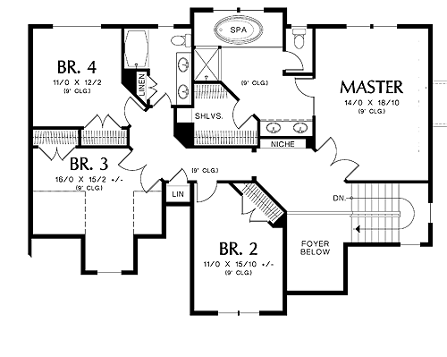 Second Floor Plan image of Fairford House Plan