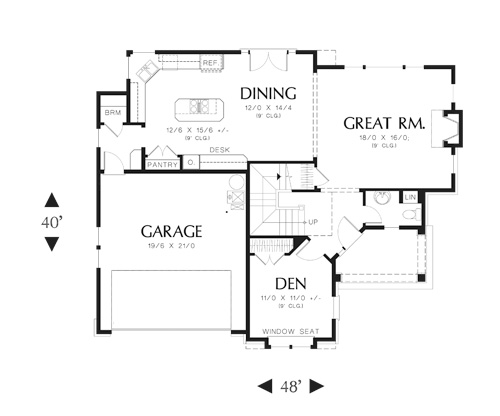 First Floor Plan image of Heath House Plan