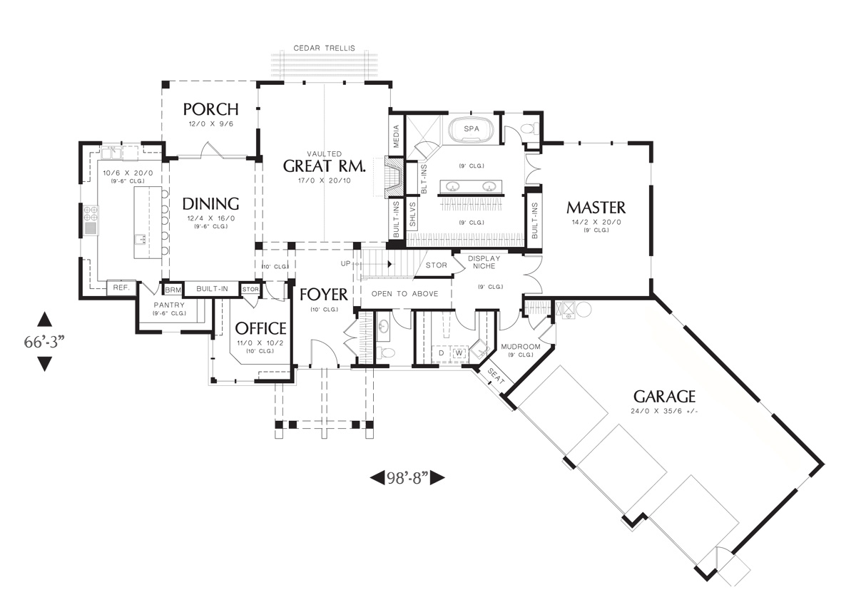 First Floor Plan image of Ira House Plan