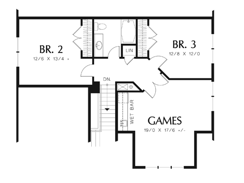 Second Floor Plan image of Griswold House Plan