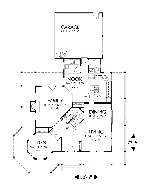 First Floor Plan image of Vernon House Plan