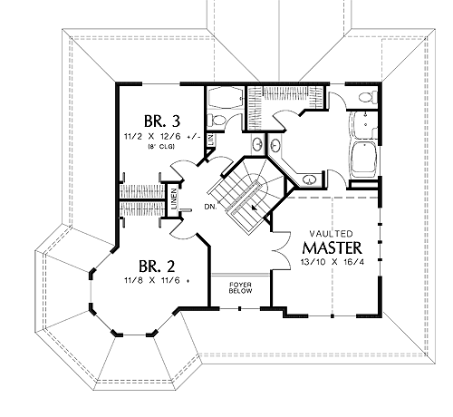 Second Floor Plan image of Vernon House Plan