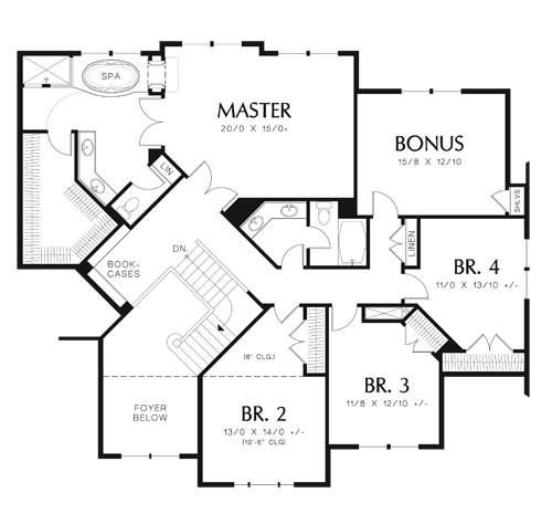 Second Floor Plan image of Shafysbury House Plan