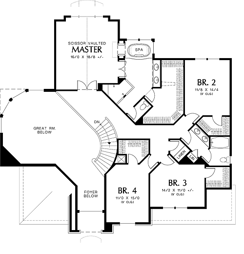 Second Floor Plan image of Stetson House Plan
