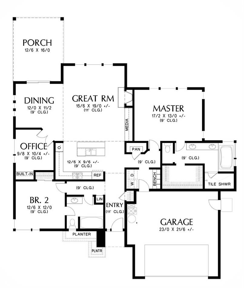 Main Floor Plan image of Weddington House Plan