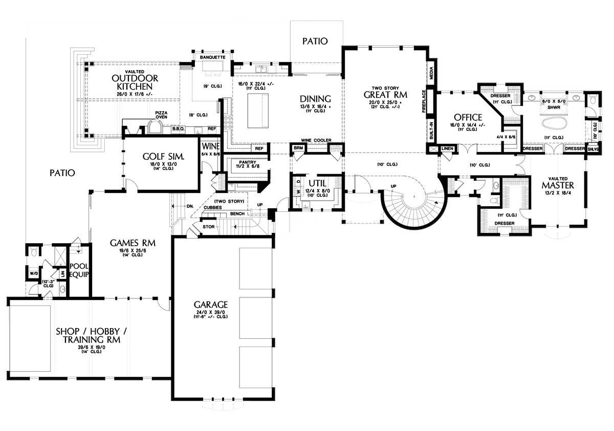 Main Floor Plan image of Sims House Plan