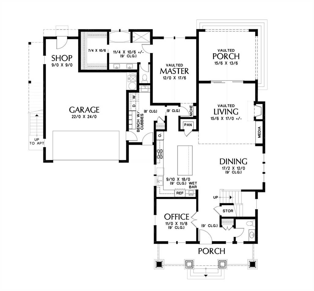 Main Floor Plan image of Wedgewood House Plan