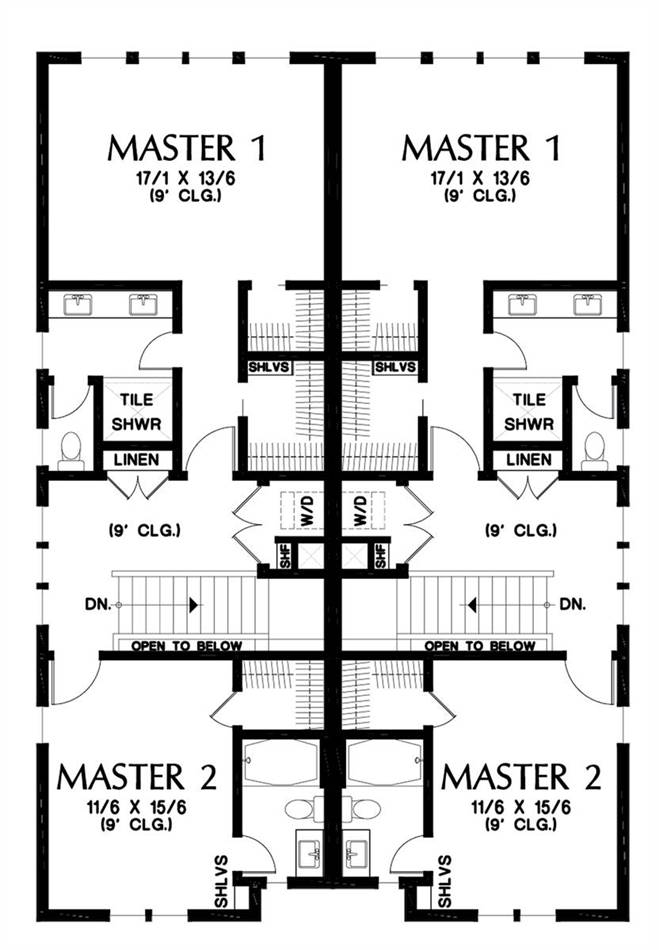 Upper Floor Plan image of Burnstown House Plan