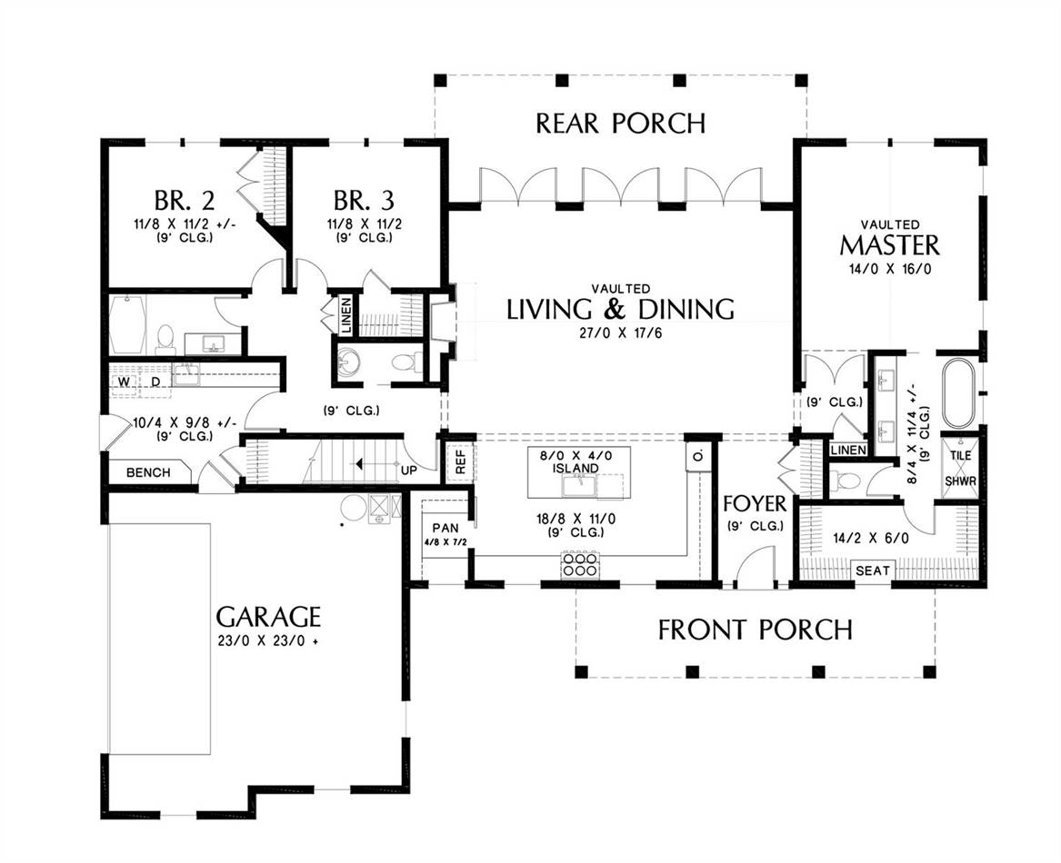 Main Floor Plan image of Tennessee Treat House Plan