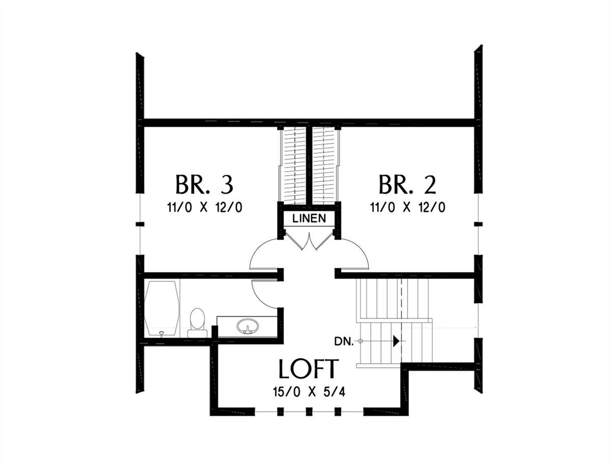 Upper Floor Plan image of Alerus House Plan