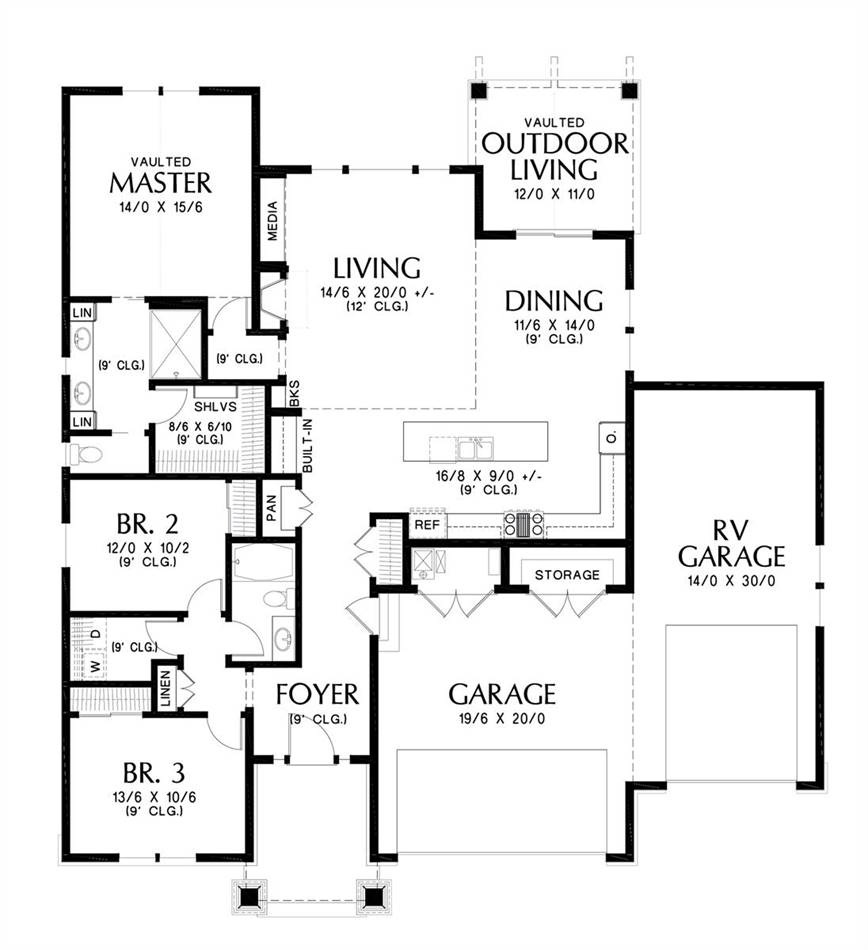 Main Floor Plan image of Cappuccino House Plan