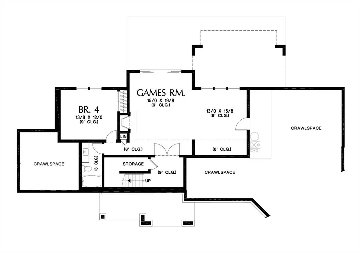 Lower Floor Plan image of Ashville House Plan