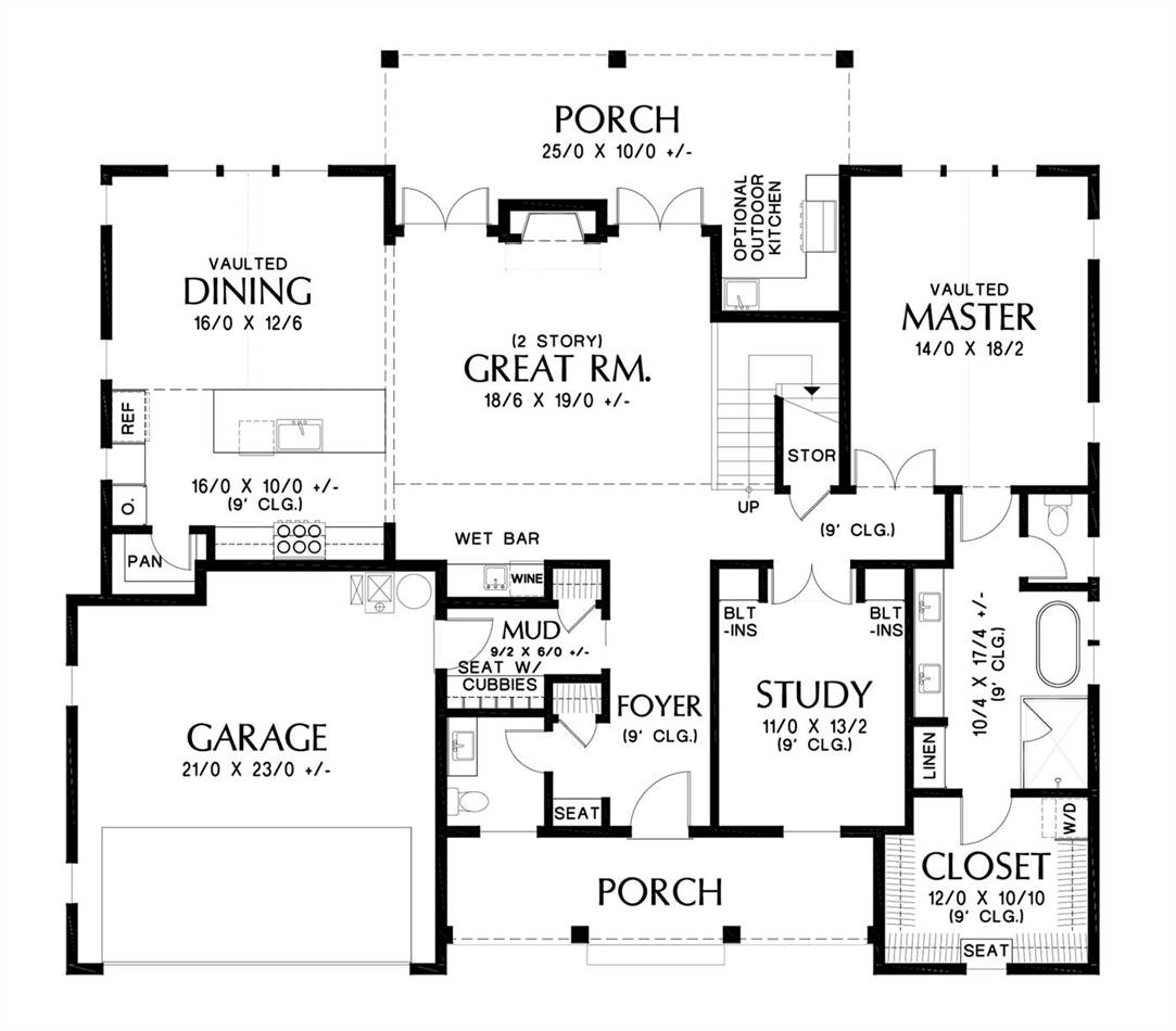 Main Floor Plan image of Harrisville House Plan