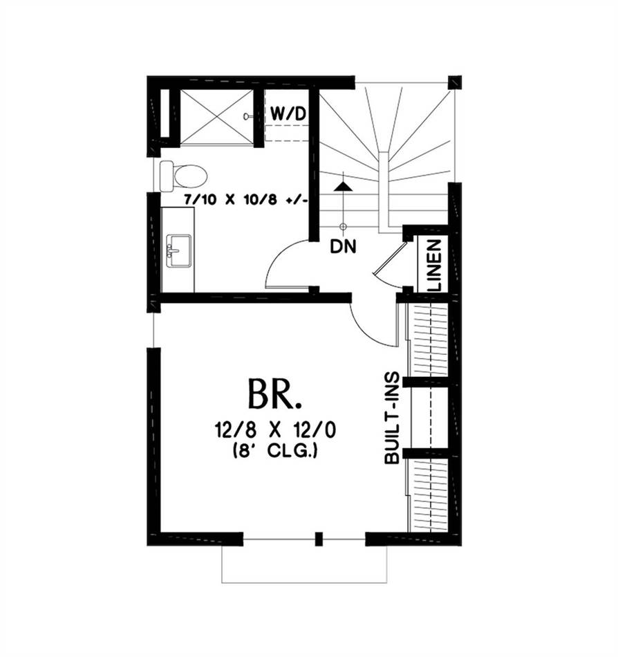 Upper Floor Plan image of Bradford House Plan