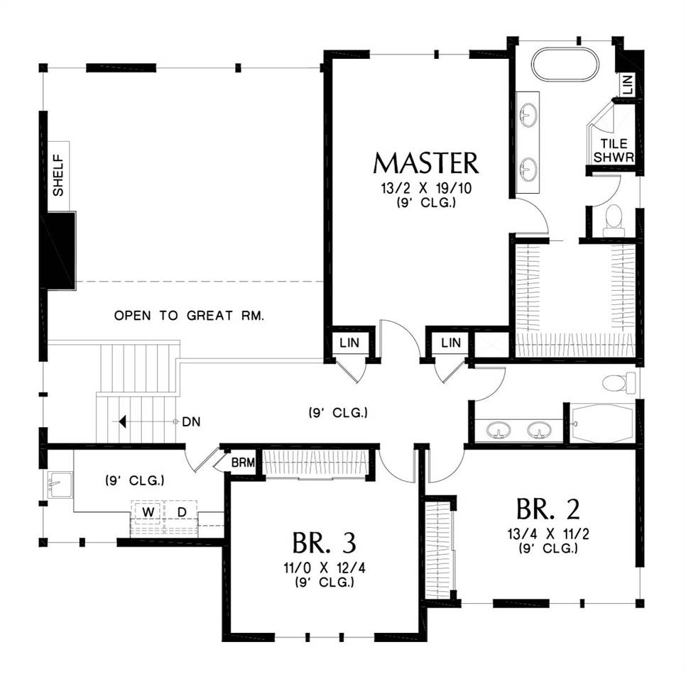 Upper Floor Plan image of Florida House Plan