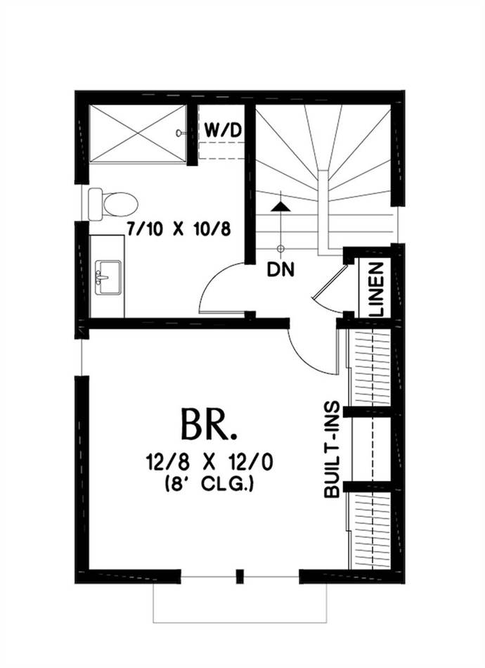 Upper Floor Plan image of Lakeshore House Plan