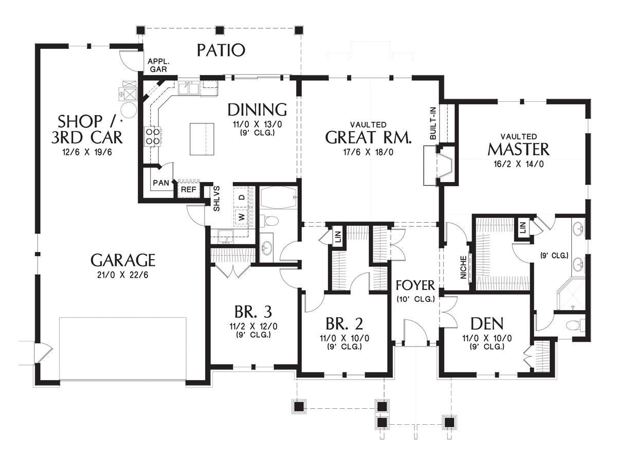 Main Floor Plan image of West Tisbury House Plan