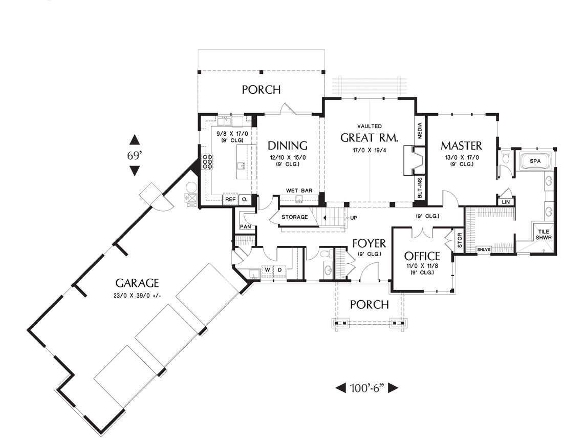 1st Floor Plan image of Abington House Plan