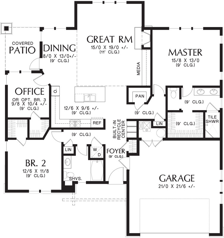 1st Floor Plan image of Rollinsford House Plan