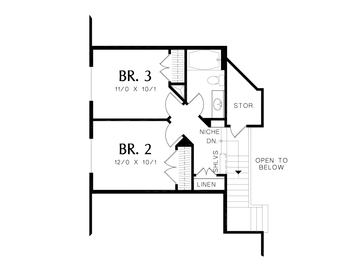 Second Floor Plan image of Gorham House Plan