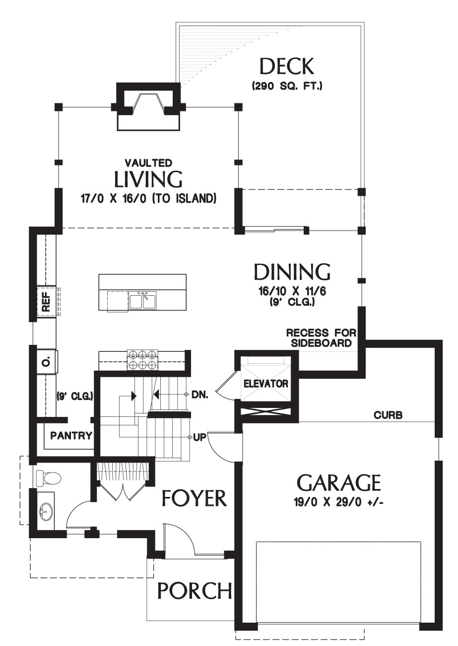 First Floor Plan image of Gleneden House Plan