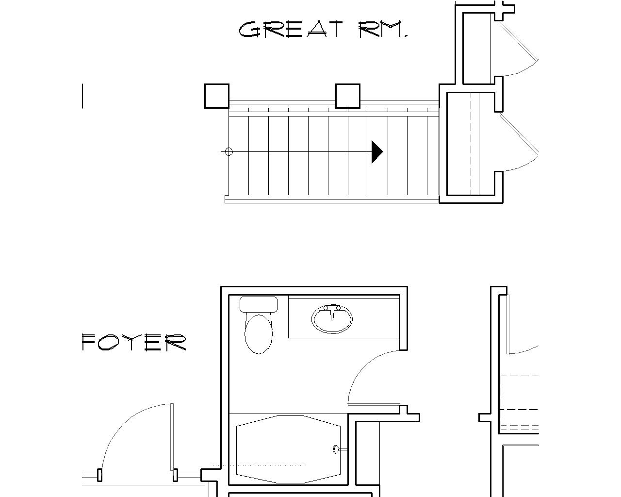 Basement Stair Location image of Corinth House Plan