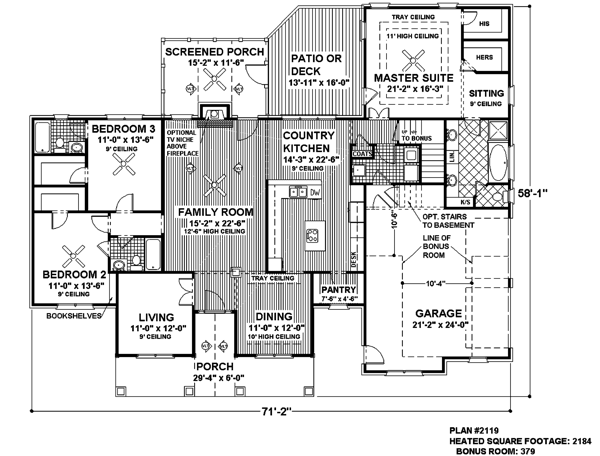 Floorplan image of The Lanier House Plan