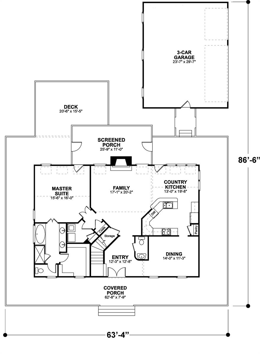 1st Floor image of The Smithfield House Plan