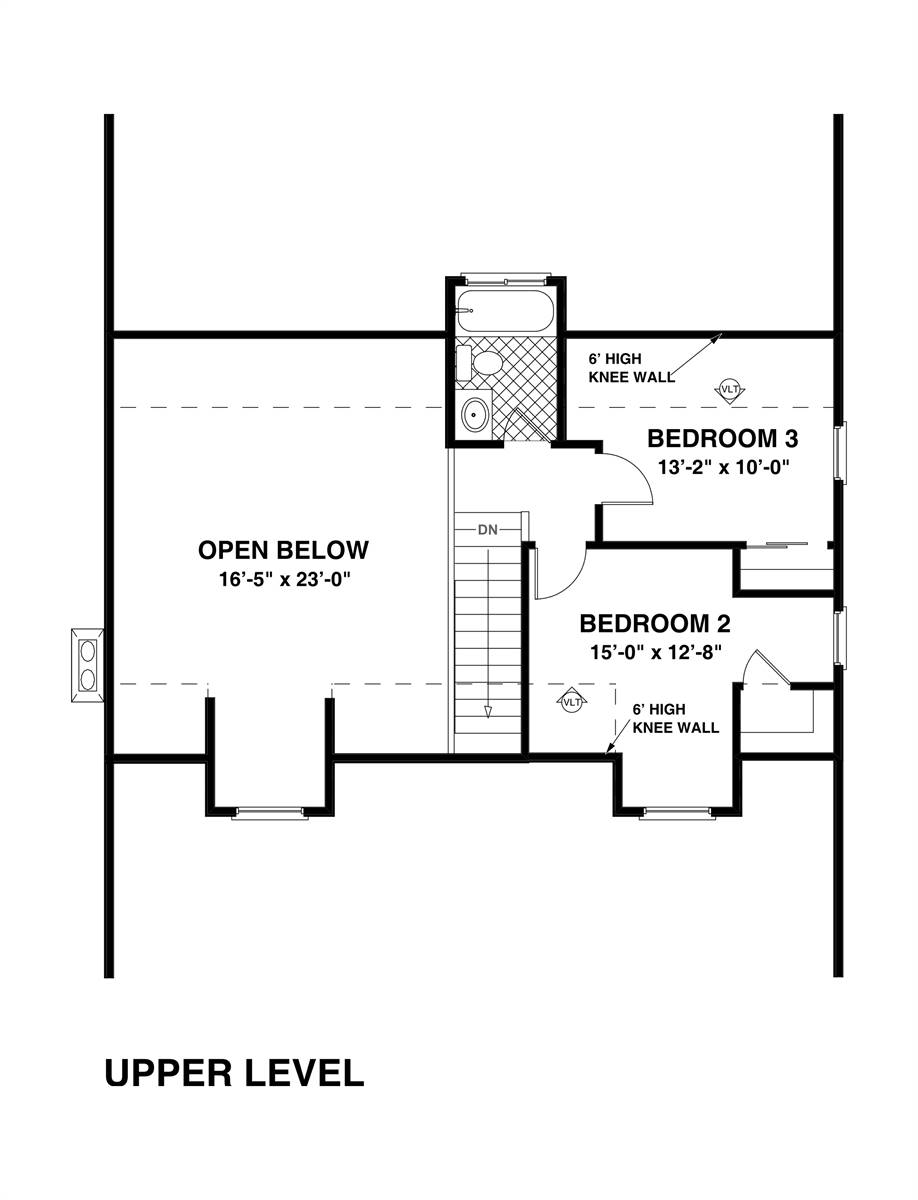 Upper Level Floor Plan image of The Mountain View House Plan