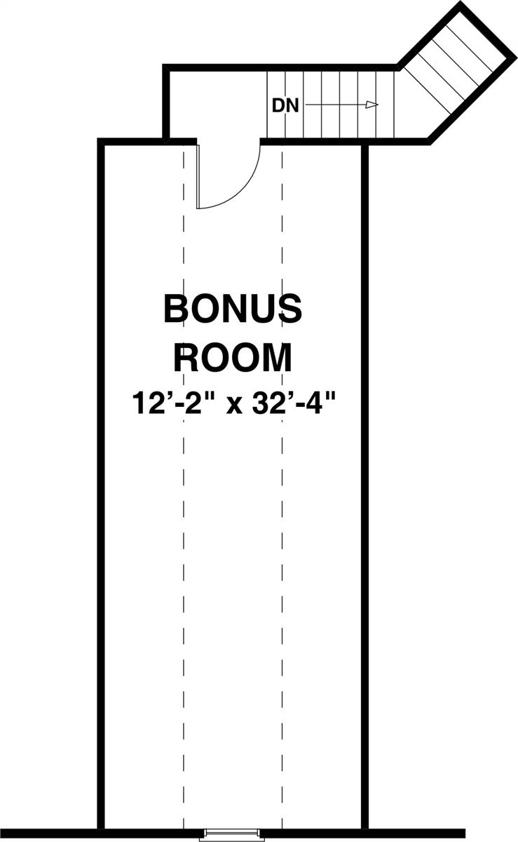 Bonus Room Plan image of The Blue Ridge House Plan
