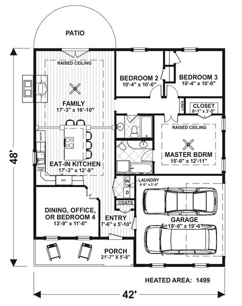 Floor Plan image of The Candlebrook Cottage House Plan