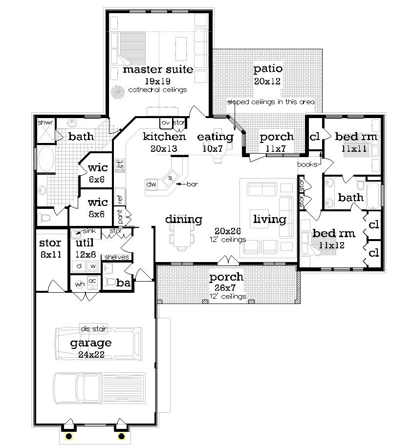 Floor Plan image of Brookside House Plan