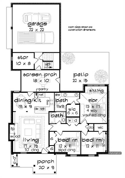 Floor Plan image of Clifton Lane - 1225 House Plan