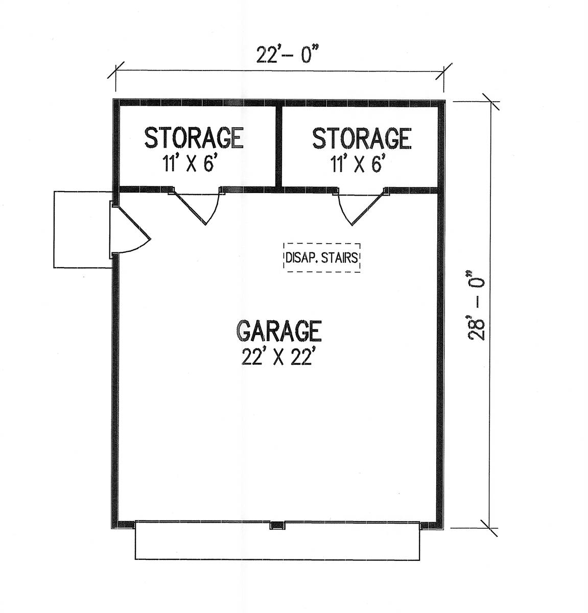 Optional Detached Garage Floor Plan image of Penny Lane House Plan