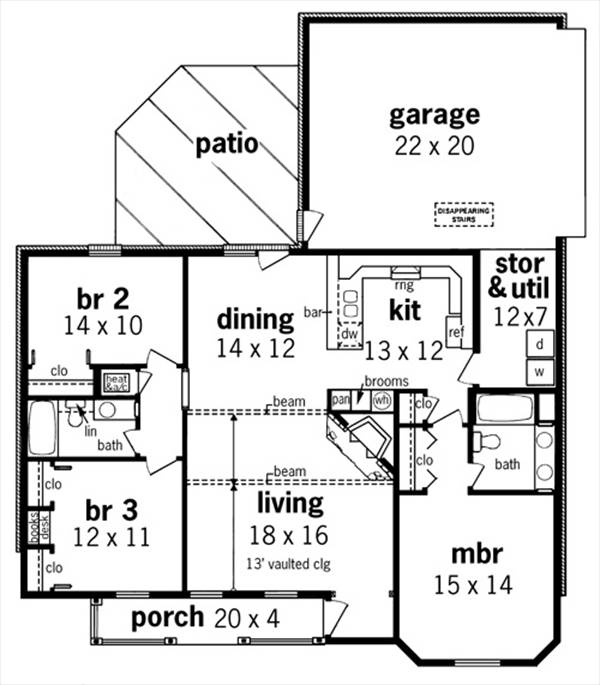 First Floor Plan image of Queenland - 1412 House Plan