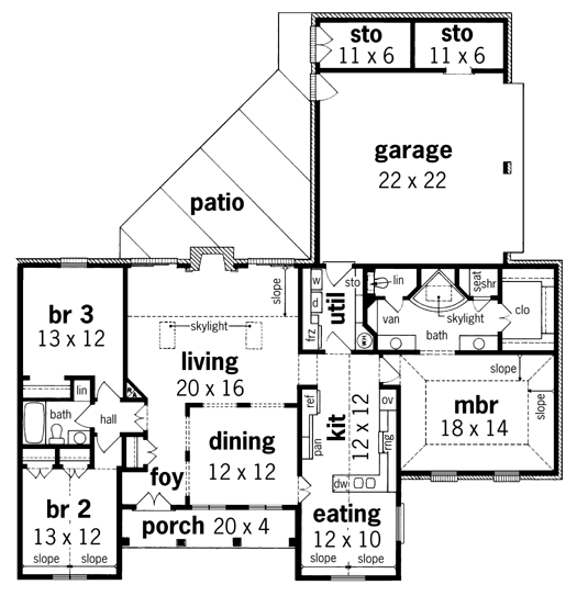 Floor Plan image of Royal Commons - 1825 House Plan