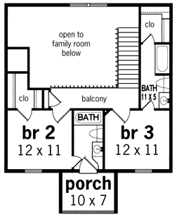 Second Floor Plan image of Nantucket-1827 House Plan