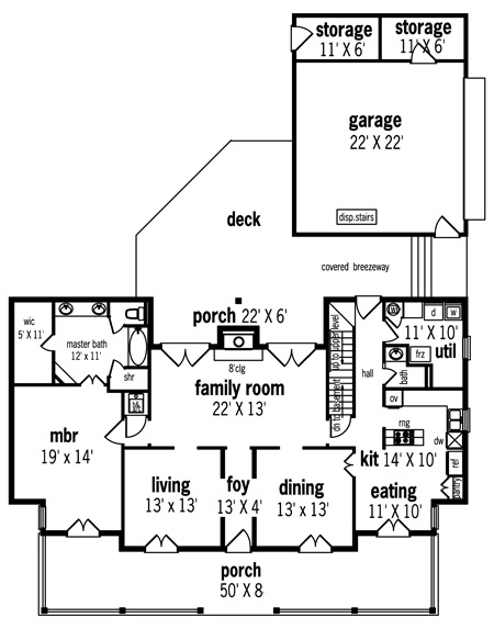 First Floor Plan image of Altamont-2508 House Plan