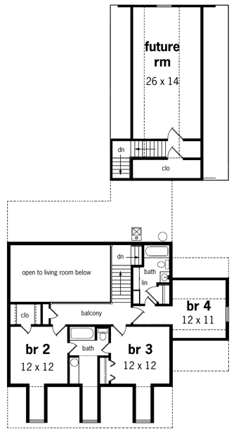 Second Floor Plan image of Cambridge-2607 House Plan