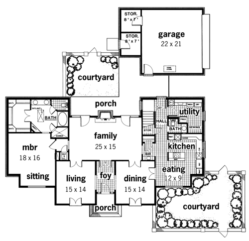 First Floor Plan image of Notingham-2901 House Plan