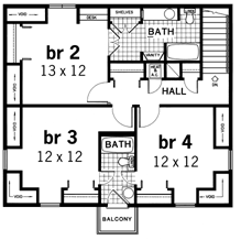 Second Floor Plan image of Notingham-2901 House Plan