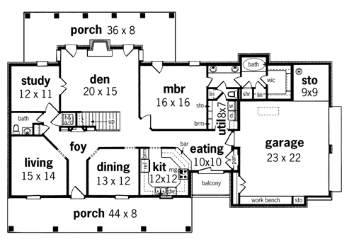 First Floor Plan image of Windsor-3006 House Plan