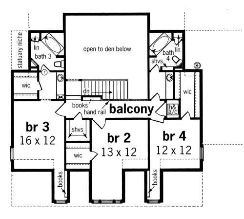 Second Floor Plan image of Windsor-3006 House Plan