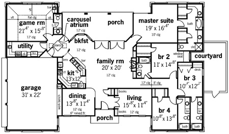 First Floor Plan image of Grand Destin - 3009 House Plan