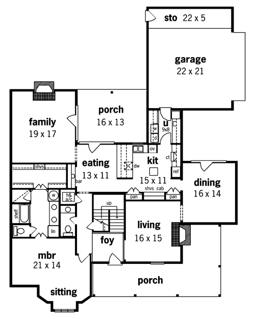 First Floor Plan image of Victoria Place-3101 House Plan