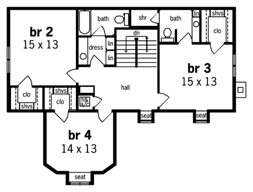 Second Floor Plan image of Victoria Place-3101 House Plan