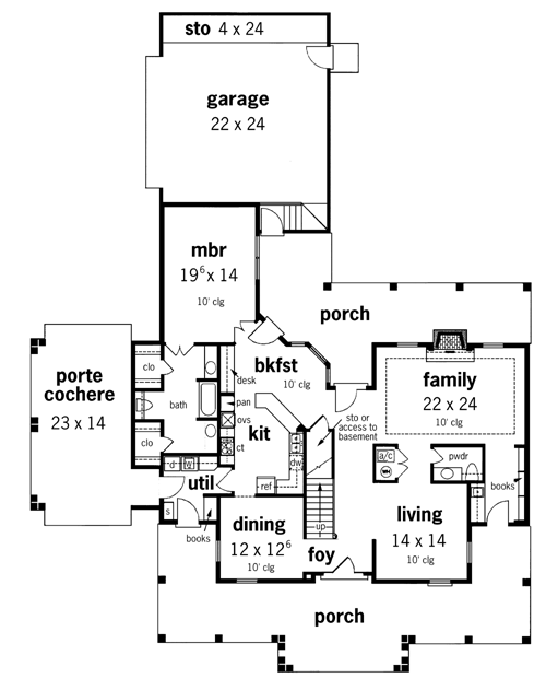 First Floor Plan image of Magnolia Mound-3201 House Plan